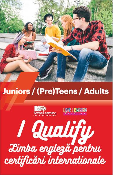 I Qualify -  Limba engleză pentru certificari internationale YLE/KET/PET/FCE/CAE/CPE